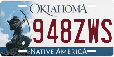 OK license plate 948ZWS