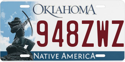 OK license plate 948ZWZ