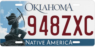 OK license plate 948ZXC