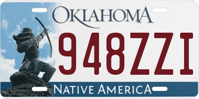 OK license plate 948ZZI