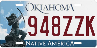 OK license plate 948ZZK