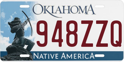 OK license plate 948ZZQ
