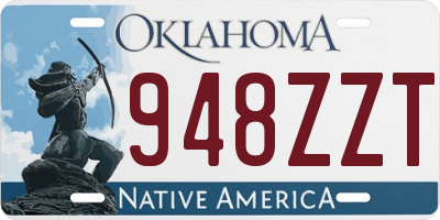 OK license plate 948ZZT