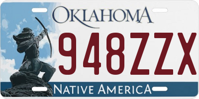 OK license plate 948ZZX