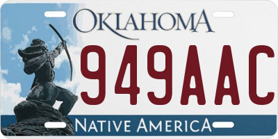 OK license plate 949AAC