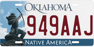 OK license plate 949AAJ