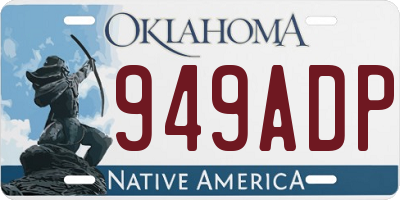 OK license plate 949ADP