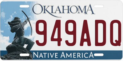 OK license plate 949ADQ