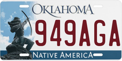 OK license plate 949AGA