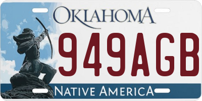 OK license plate 949AGB