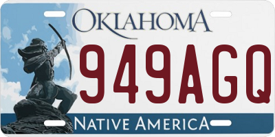 OK license plate 949AGQ
