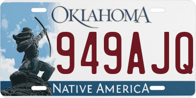 OK license plate 949AJQ