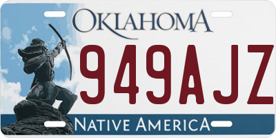 OK license plate 949AJZ
