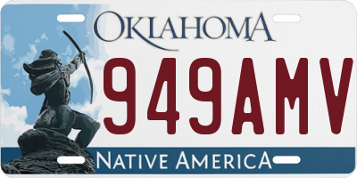 OK license plate 949AMV