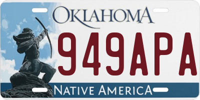 OK license plate 949APA
