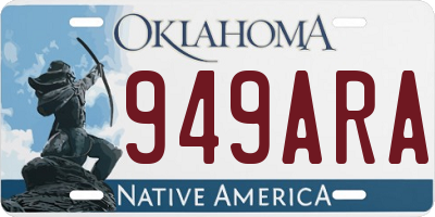 OK license plate 949ARA
