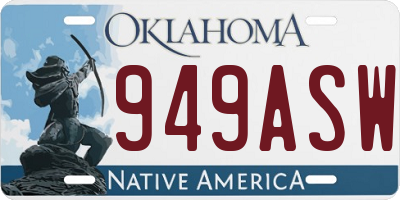 OK license plate 949ASW