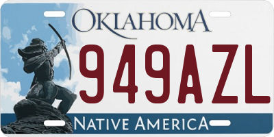 OK license plate 949AZL