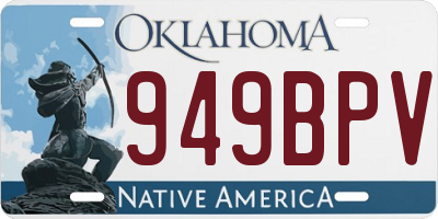 OK license plate 949BPV