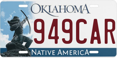 OK license plate 949CAR