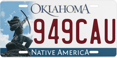 OK license plate 949CAU