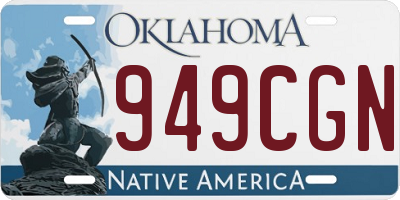 OK license plate 949CGN