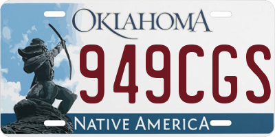 OK license plate 949CGS