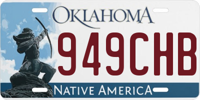 OK license plate 949CHB