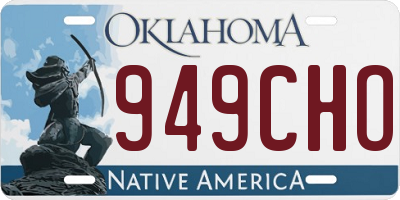 OK license plate 949CHO