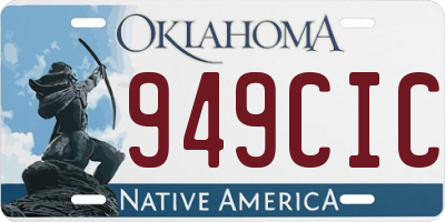OK license plate 949CIC