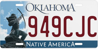 OK license plate 949CJC