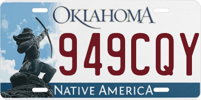 OK license plate 949CQY