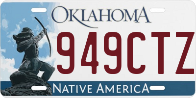OK license plate 949CTZ