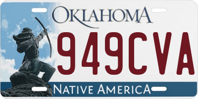 OK license plate 949CVA