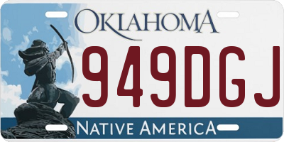 OK license plate 949DGJ