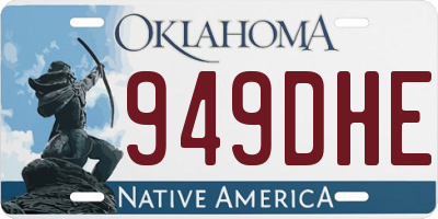 OK license plate 949DHE
