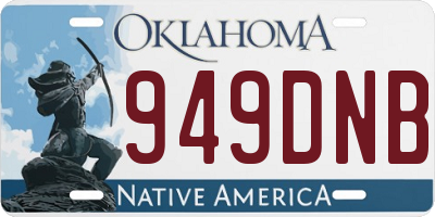 OK license plate 949DNB