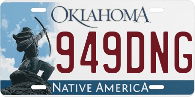 OK license plate 949DNG