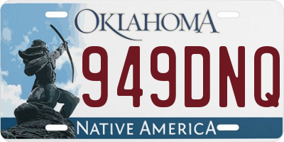 OK license plate 949DNQ