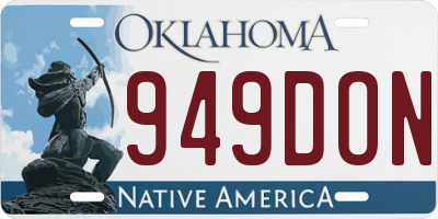 OK license plate 949DON