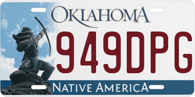 OK license plate 949DPG