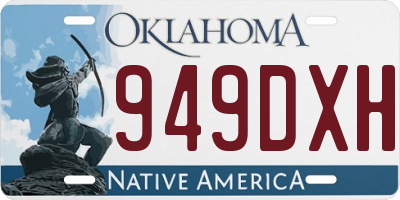OK license plate 949DXH