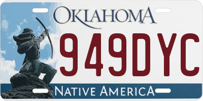 OK license plate 949DYC