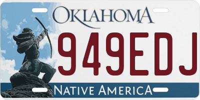 OK license plate 949EDJ
