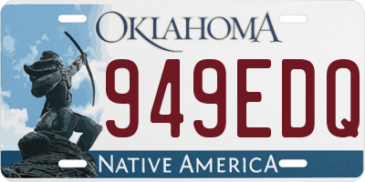 OK license plate 949EDQ