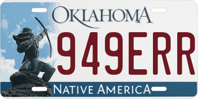 OK license plate 949ERR