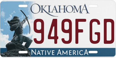 OK license plate 949FGD