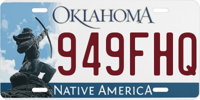 OK license plate 949FHQ