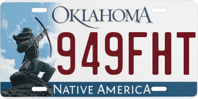 OK license plate 949FHT
