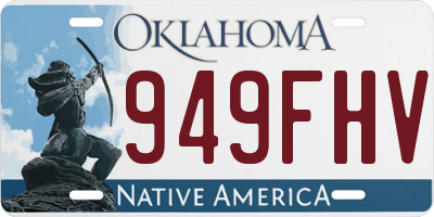 OK license plate 949FHV